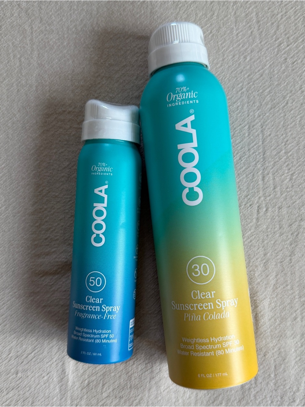 COOLA Clear Sunscreen Spray Duo SPF 30 & 50